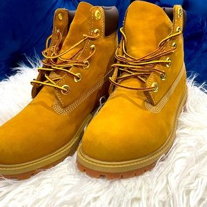 Tan Timberlands , never worn . Brand new